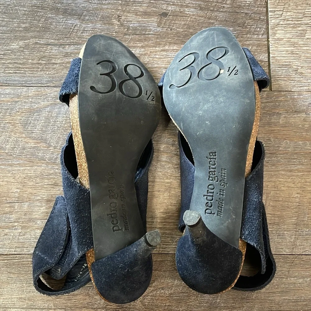Pedro Garcia suede slingback peep toe Heeled Sandals heels